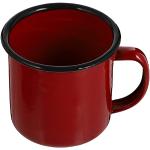 Tasses à café rouge rouille en émail 