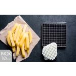Coupe-frite Louis Tellier gris acier en inox à motif frites inoxydables 