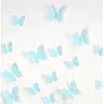 Autocollants turquoise en plastique à motif papillons 