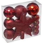 Kit de Boules de Noël 18 pièces Rouge
