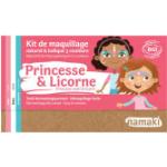 Kit de maquillage 3 couleurs Princesse & Licorne BIO 1 unité - Namaki