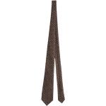 Cravates en soie KITON marron à fleurs Tailles uniques pour homme 