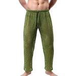Pantalons taille haute d'hiver verts en shoftshell stretch Taille XL plus size look militaire pour femme 