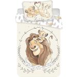 Housses de couette en coton à motif lions Le Roi Lion 100x135 cm pour bébé 