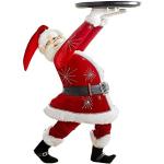 KKPLZZ Santa Snowman Holding Tray Décoration de Noël, Santa Butler avec Plateau, Support de friandises de Santa en résine Peint à la Main, Support de Stockage de collations pour la fête à la Maison