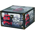 Kleiber 91979 Coffre de Rangement Coffret de Rangement London Grande boîte de Rangement, boîte, Bois, Noir, 30 x 18, 5 cm