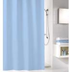 Rideaux de douche Kleine Wolke bleues azur en tissu lavable en machine 120x200 