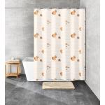 Rideaux de douche Kleine Wolke beiges en tissu lavable en machine 120x200 