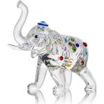 Décorations de Noël en cristal à strass à motif éléphants 