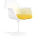 Chaises en plastique Knoll International jaunes en aluminium avec accoudoirs en promo 