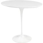 Knoll - Saarinen Tulip Table d'appoint ronde, stratifié blanc / blanc