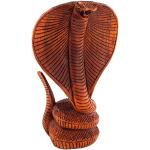 Statuettes en bois marron en bois à motif serpents de 20 cm 