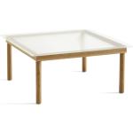 Kofi Table basse 80x80 cm Hay Chêne massif - Verre cannelé transparent - HAY 941729