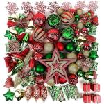 Crochet Boule Noel - Crochets Double Arbre de Noël pour Décorations Arbres.  Argent, 100 Pièces
