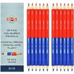 Crayons de couleur Koh-I-Noor rouges en bois en lot de 12 en promo 