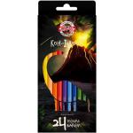 Koh-i-Noor, Écriture + dessin, Crayons de couleur KOH-I-NOOR Dino, 24 couleurs (Multicolore, 24 x)