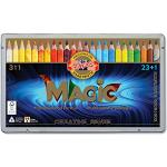 Crayons de couleur Koh-I-Noor multicolores en métal en lot de 24 