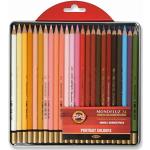 Crayons de couleur Koh-I-Noor marron en métal 