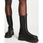 Bottes matelassées Koi Footwear noires à talons chunky à bouts ronds Pointure 38 pour femme en promo 
