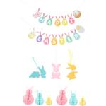 Lapins de Pâques en papier à motif lapins 