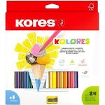 Crayons de couleur Kores argentés 
