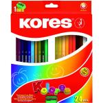 Crayons de couleur Kores marron en bois en lot de 12 