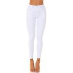 Jeans skinny Koucla blancs stretch Taille L look fashion pour femme 
