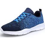 Chaussures de running bleues en caoutchouc à lacets Pointure 44 look fashion pour homme 