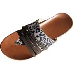 Escarpins à brides gris à effet léopard en fourrure à motif animaux à lacets Pointure 39 look casual pour femme 