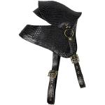 Déguisements médievaux noirs en cuir à épaulettes look médiéval 
