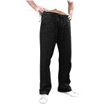 Pantalons en lin noirs Taille XL look streetwear pour homme 