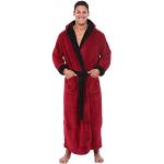 Peignoirs en éponge rouges en velours à capuche Taille 5 XL look fashion pour homme 