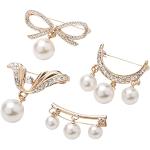 Broches en argent argentées à perles look fashion pour femme en promo 