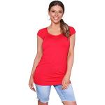 KRISP T Shirt Top Femme Chic Top Ample Grande Taille Disponible Décontracté Décolleté été Pas Cher, Rouge, 40, 7604-RED-12