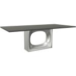 Tables rectangulaires Kristalia gris acier en acier 