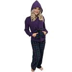 Pyjamas en polaires violets en polaire à pompons Taille S look fashion pour femme 