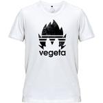 T-shirts blancs à manches courtes Dragon Ball Vegeta à manches courtes Taille L look fashion pour homme 