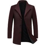 Cabans rouge bordeaux en laine respirants Taille XS look fashion pour homme en promo 
