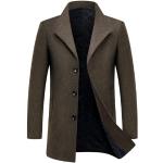 Cabans marron en laine respirants Taille XS look fashion pour homme en promo 