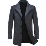 Cabans gris en laine respirants Taille S look fashion pour homme en promo 