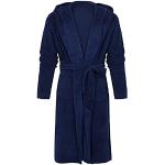 Robes de chambre longues bleu marine en velours Taille XXL plus size look fashion pour homme en promo 
