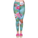 kukubird Printed Patterns Women's Yoga Leggings Gym Fitness Running Pilates Tights Skinny Pants 8 to 12 Stretchable - Coco Flamingo