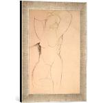 Kunst für Alle 'Encadré Image de Amedeo Modigliani Caryatid, c.1913–14, d'art dans Le Cadre de Haute qualité Photos Fait Main, 30 x 40 cm, Argent Raya