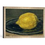 Kunst für Alle 'Encadré Image de Edouard Manet Le Citron Impression d'art dans Le Cadre de Haute qualité Photos Fait Main, 60 x 40 cm, Argent Raya