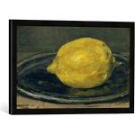 Kunst für Alle 'Encadré Image de Edouard Manet Le Citron Impression d'art dans Le Cadre de Haute qualité Photos Fait Main, 60 x 40 cm, Noir Mat