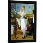 Kunst für Alle 'Encadré Image de Edouard Manet Nana, 1877, d'art dans Le Cadre de Haute qualité Photos Fait Main, 40 x 60 cm, Noir Mat