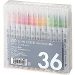 Kuretake ZIG CLEAN COLOR Real Brush Set (36 colors), Aquarelle Peinture Extra Fine Brush Pen, RB-6000AT/36V