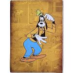 Kustom Art Aimant (Aimant) Série Personnages Disney Goofy Dingo Vintage de Collection Impression sur Bois 10 x 6 cm