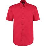 Chemises Kustom Kit rouges à manches courtes à manches courtes Taille 4 XL look business pour homme 