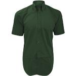 Chemises Kustom Kit vert bouteille à manches courtes à manches courtes Taille 4 XL look business pour homme 